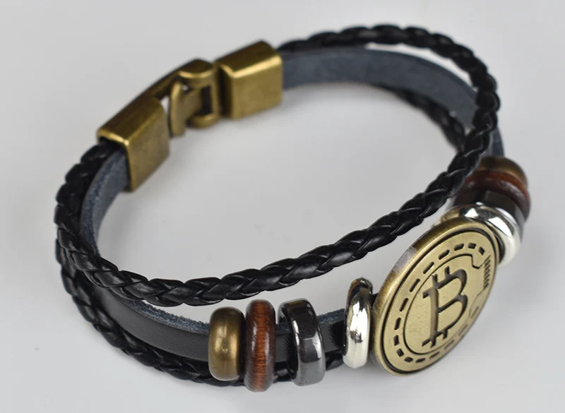 Горячая Мода Биткоин монета Бит браслет ручной работы кроптовалюта подарок для