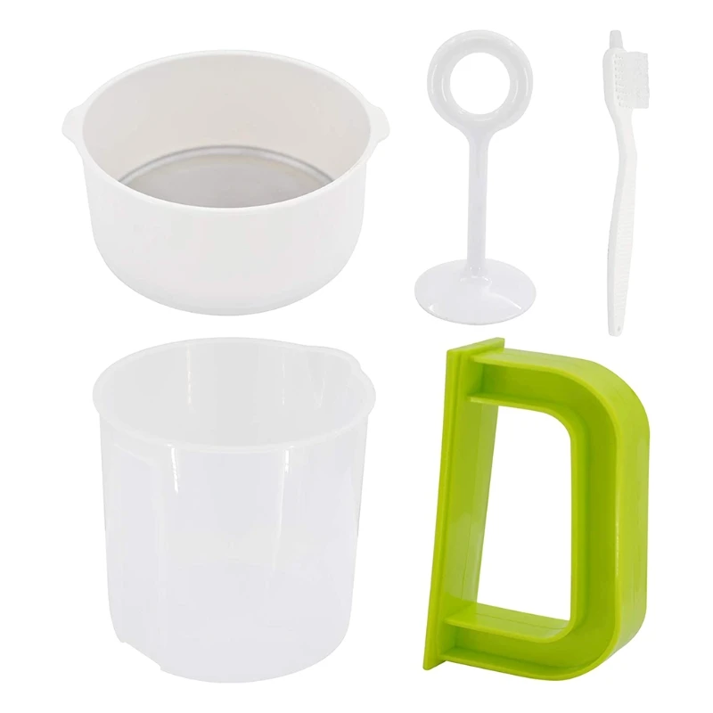 

2022 New Yogurt Strainer Maker Soy Milk Juice Tea Filter Nut 5 Pcs Kitchen Durable Home No Need to Get Your Hands Durable Home