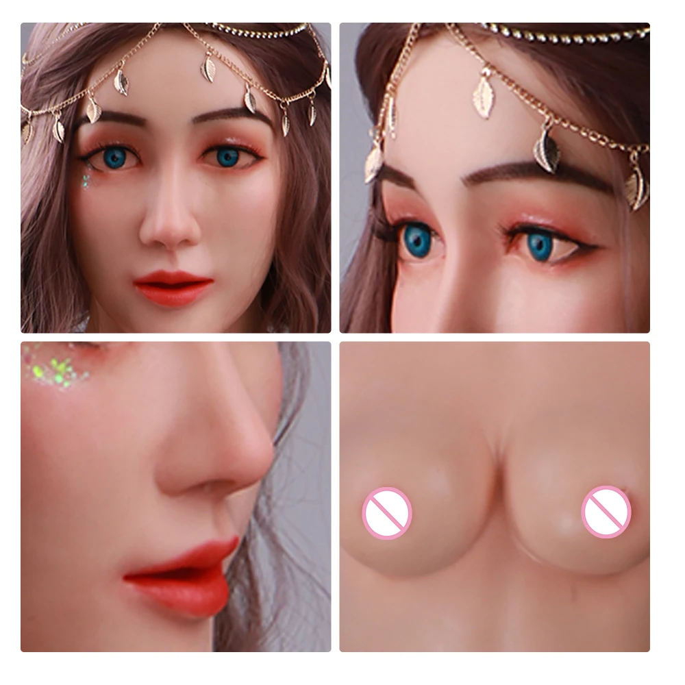 Маска Eyung женская с E-чашкой искусственные формы груди для трансвестита Хэллоуина