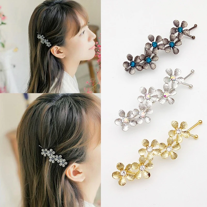 

2019 Popular Delicate Hairpins For Girl Cute Flower Quality Hair Clips For Women Quietly Elegant Hair Clip For Women Headwear