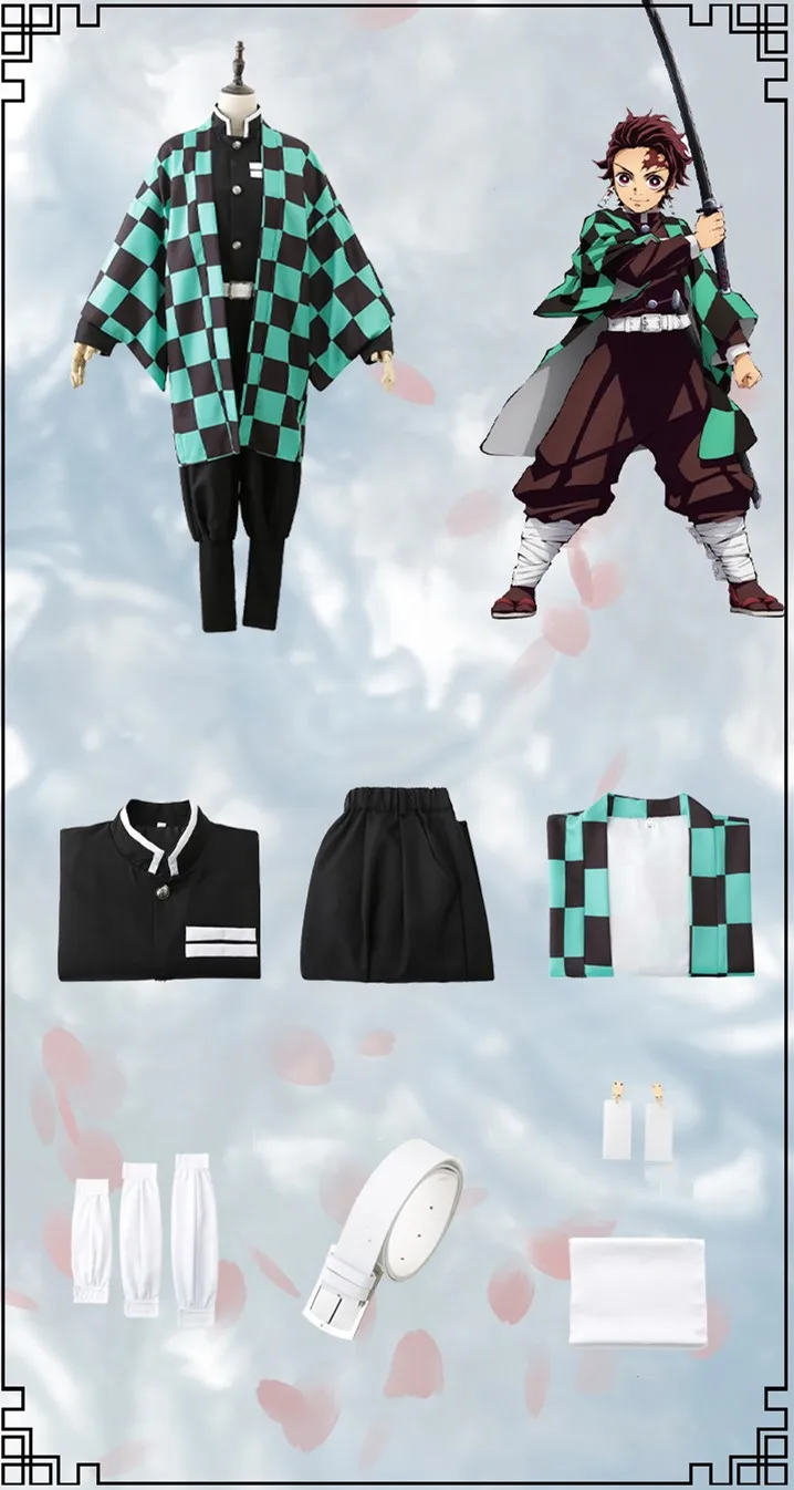 Костюм для косплея из аниме Клинок Демон косплей костюм Kamado Tanjirou Nezuko Agatsuma Zenitsu