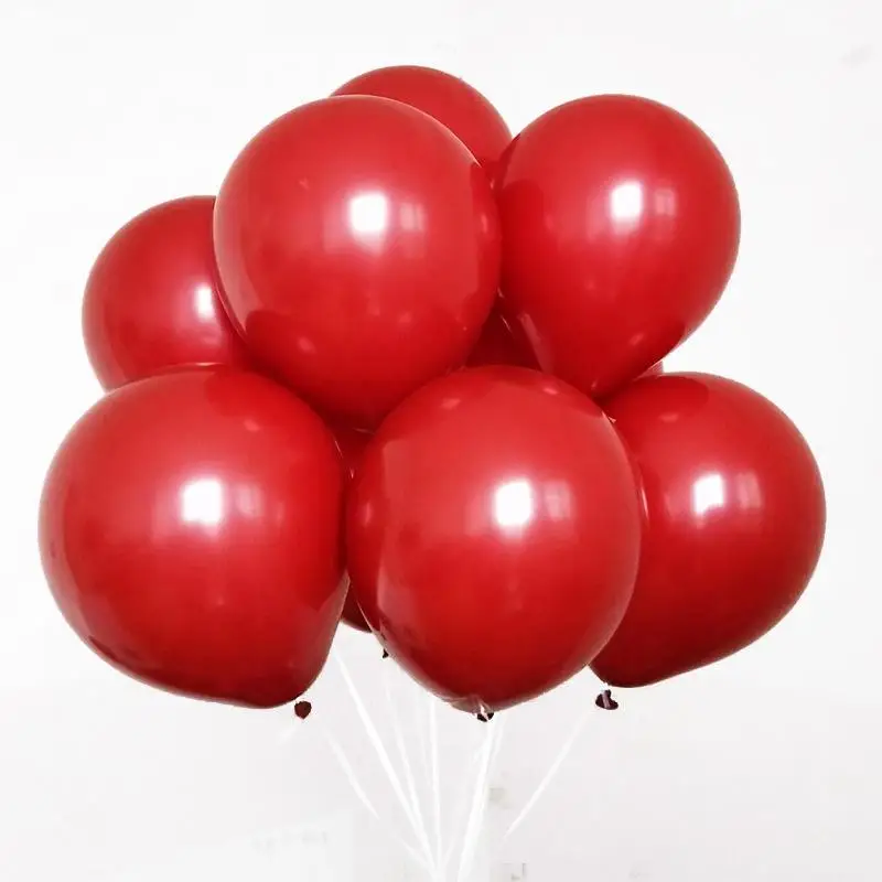 

100pcs/lot Balloons 10-inch Pomegranate Red Latex Balloon Wedding Valentine's Day Engagement Party DIY Home Decor Balloon Set