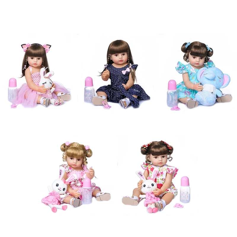 

50cm Looking Lifelike Realistic Baby Silicone Newborn Care Toy for Children and the Elderly Xmas Gift Photography