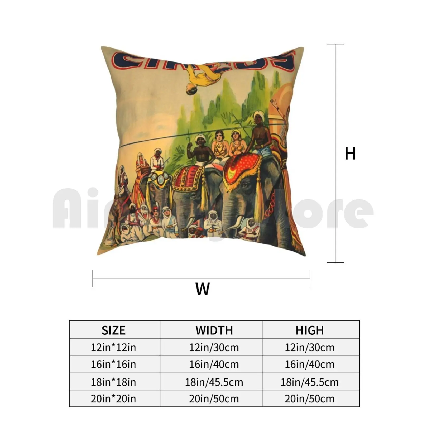 Винтажный цирковый постер-цирковая Подушка Hagenbeck Wallace картинка для дома мягкая