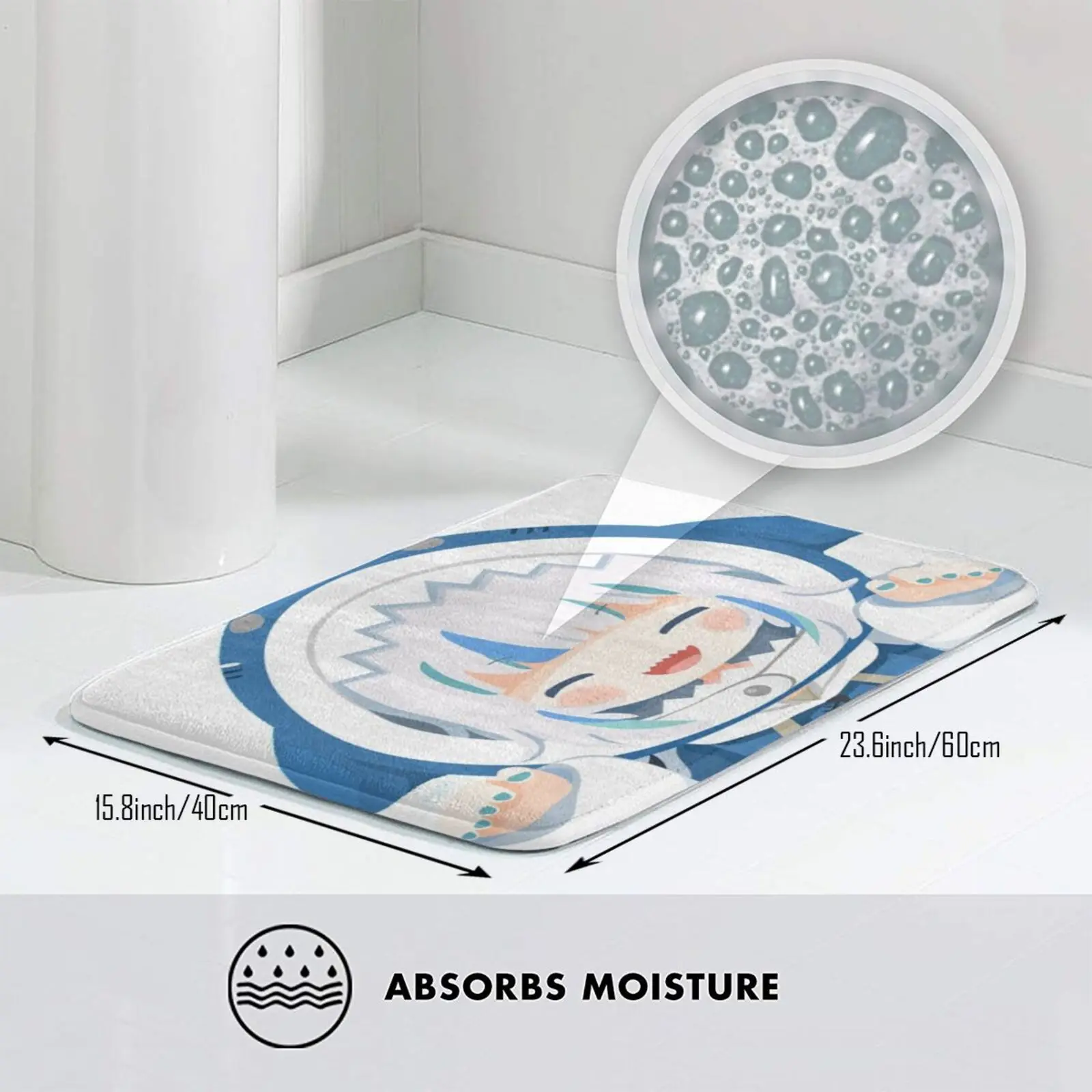 Коврик Gawr Gura коврик мягкая подушка Gawrgura Gawrt Hololive Holomyth голосом английский язык