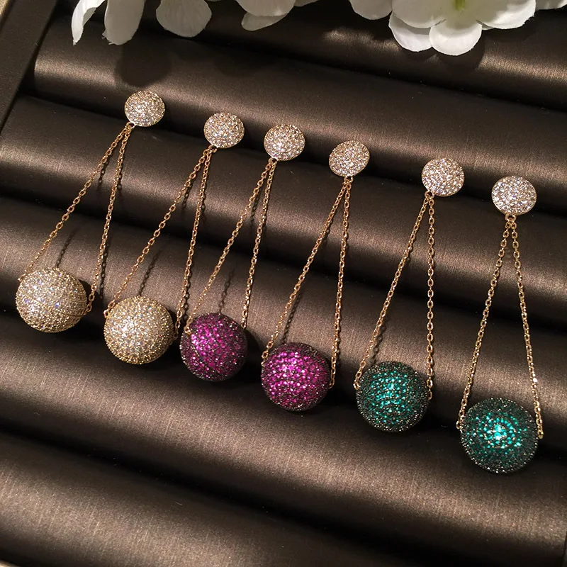 Высококачественные модные роскошные элегантные зеленые шарик из кубического