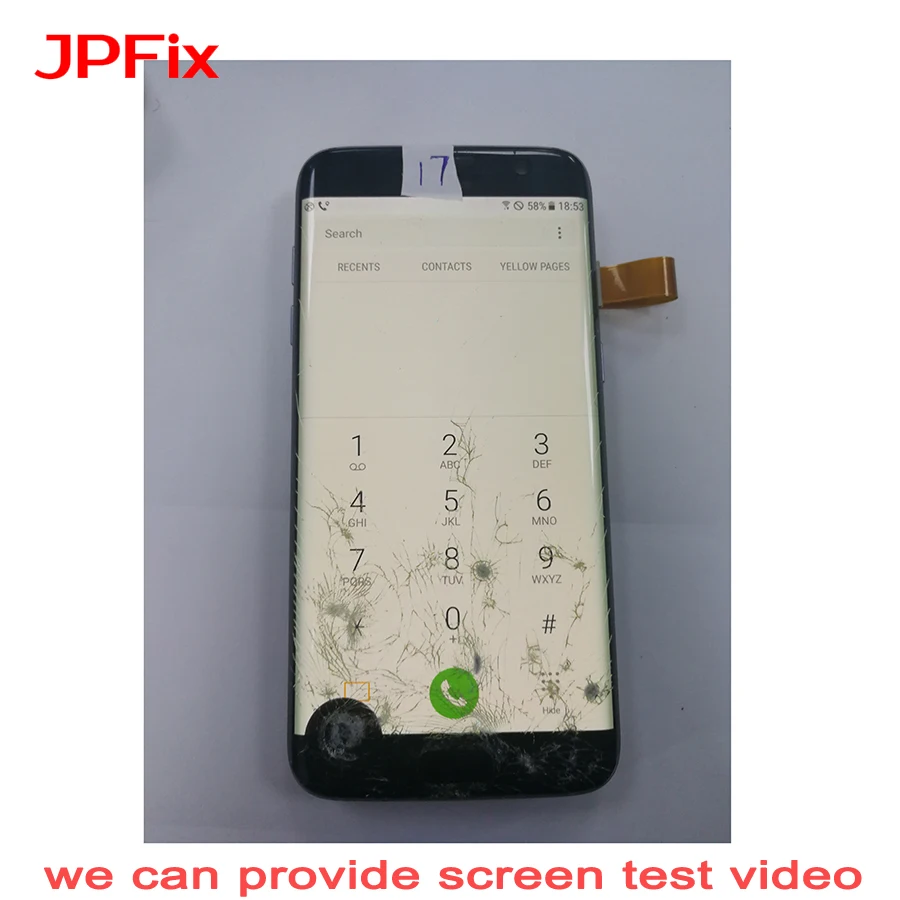 Super AMOLED дисплей JPFix для Samsung Galaxy S7 Edge G935 ЖК-дисплей с трещинами дефектный сенсорный
