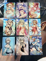 9pcsset acg beauty azur lane collection sexy girls hobby collectibles game anime collection cards