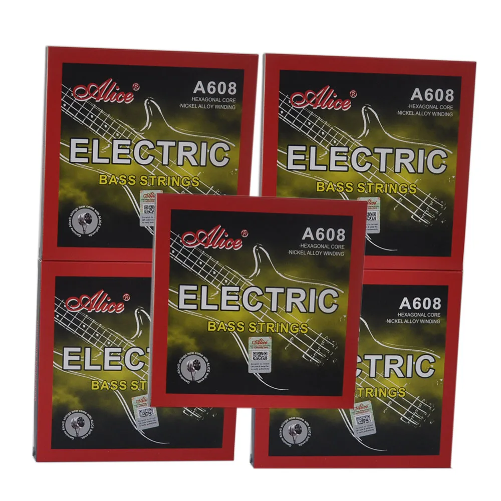 5 Sets Alice A608(4)-M Electric Bass Strings Medium for 4-string Bass