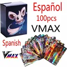 Новые испанские стили Pokemon Vmax GX V тренировочные голографические игральные карты игра Castellano Espaol детские рождественские игрушки