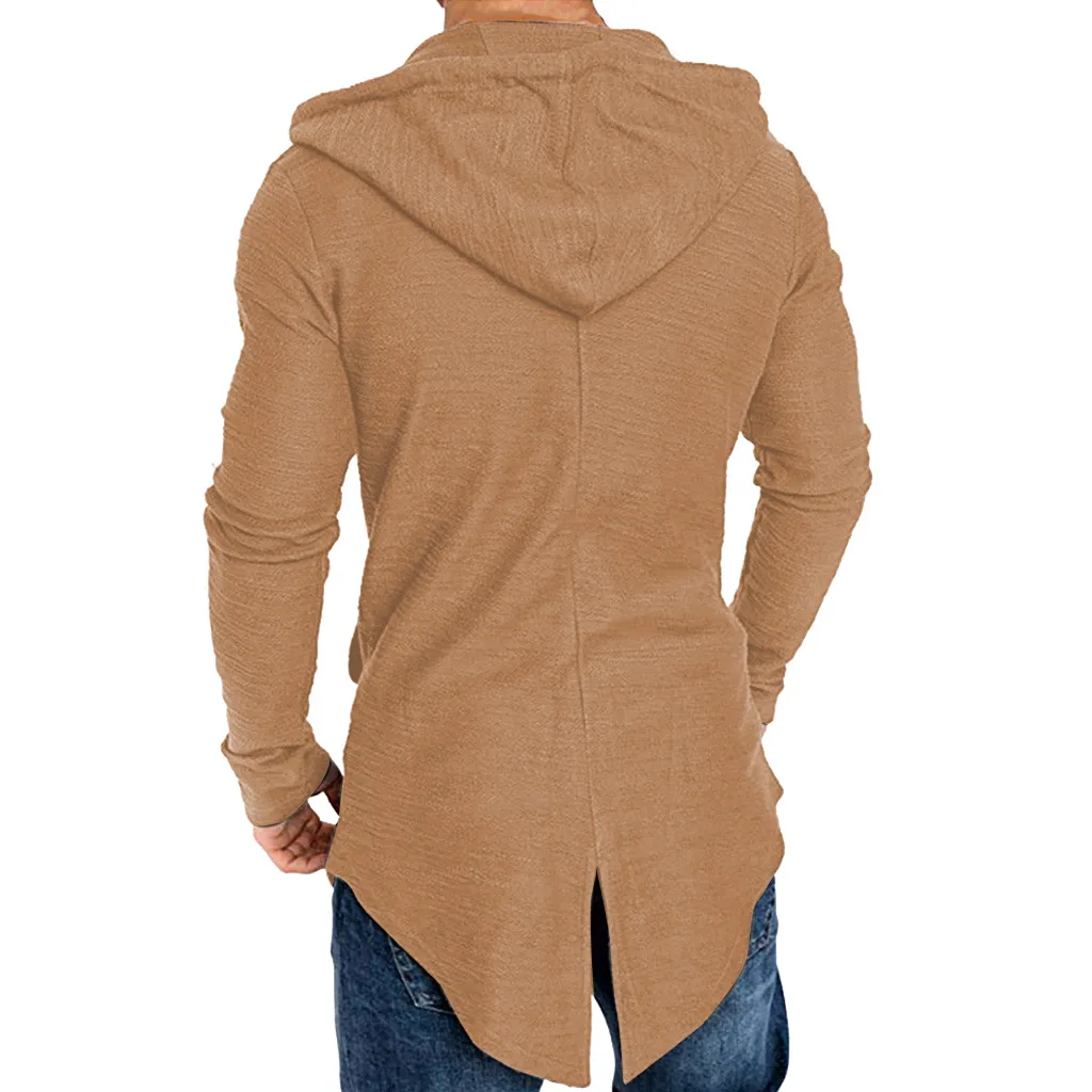 Мужская осенняя куртка SAGACE повседневная облегающая однотонная с капюшоном