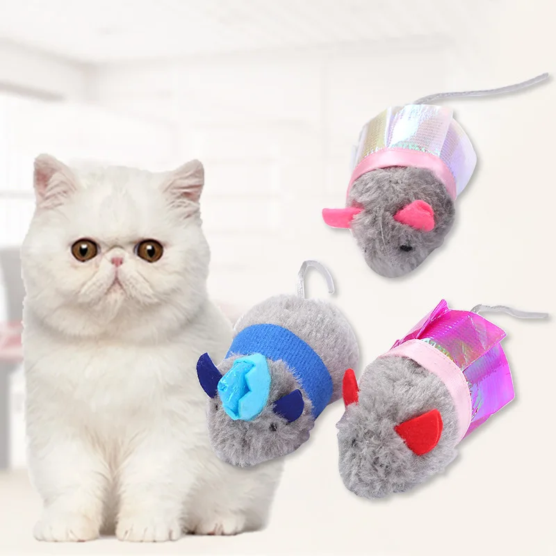 

Three Color Simulation Mouse Cat Toy Plush Scratch Bite Resistance Prom Dress Mouse Cat Play Toys Pet Supplies Pet Accessories