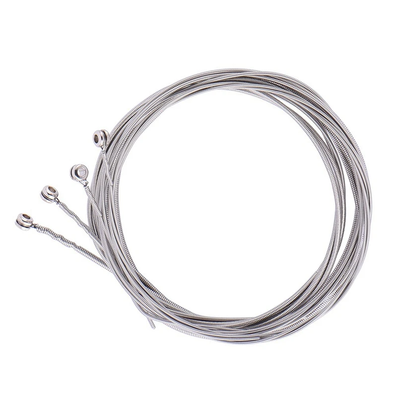 4 pcs edelstahl bass saiten bass gitarre teile zubehör gitarre string silber überzogene gauge bass gitarre musik zubehör free global sh
