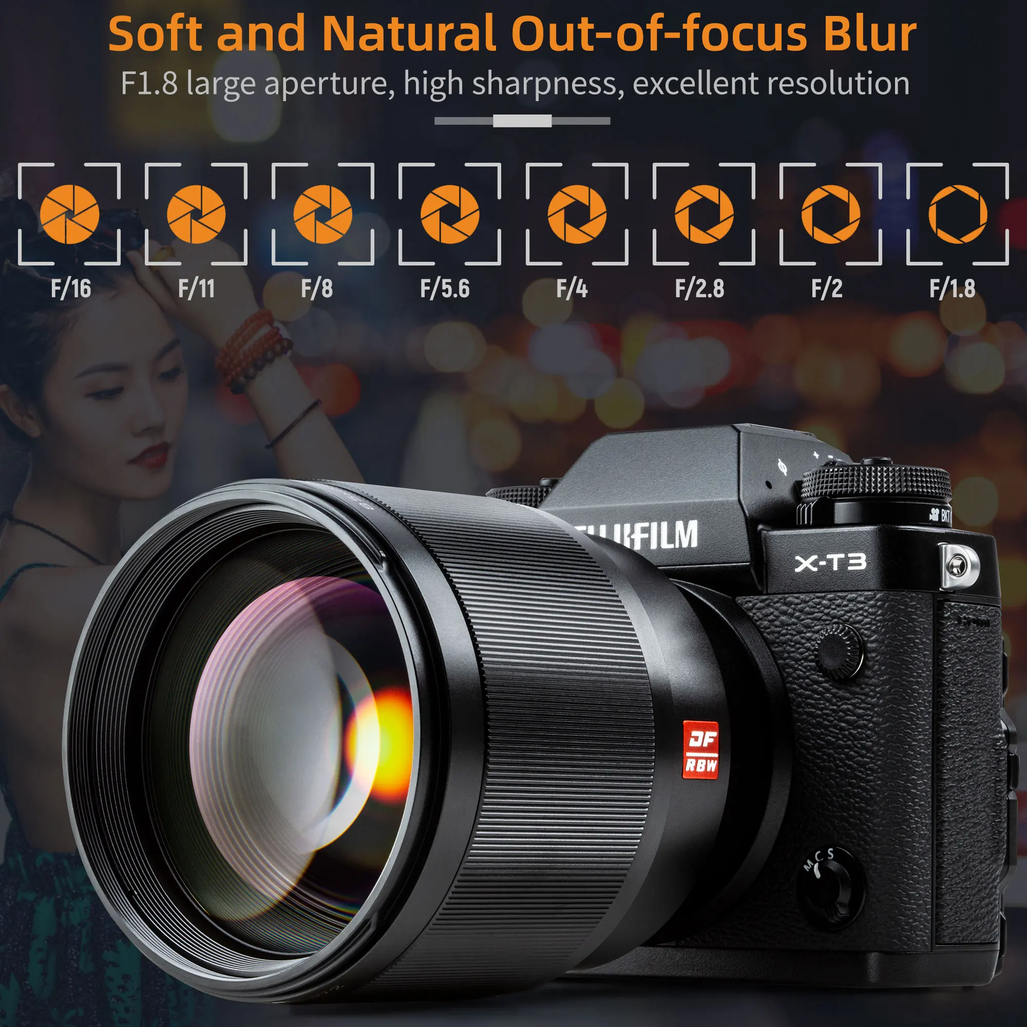 VILTROX AF 85 мм F1.8 XF-Mount Mark II STM объектив с автофокусом и фиксированным фокусом для
