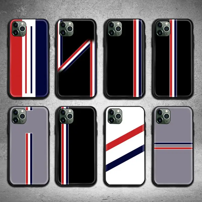 

Luxury brand stripes Phone Case for iphone 12 pro max mini 11 pro XS MAX 8 7 6 6S Plus X 5S SE 2020 XR case