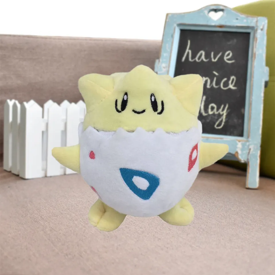 17 см японская аниме Кукла драконит плюшевые игрушки Peluche куклы мягкие животные сидящие Куклы Kawaii желтый милый Рождественский festy - Цвет: Togepi