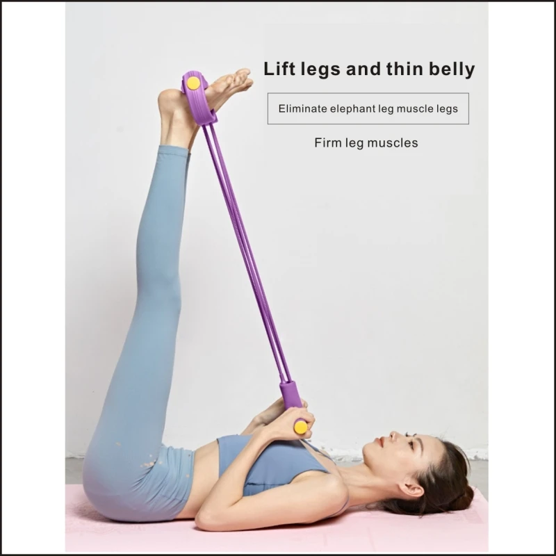 

OLOEY Fitness Sit Up Pull Rope Resistance Bands Set Yoga Workout Sport Elastic Bands Rubber Training Exercise Equipments gym