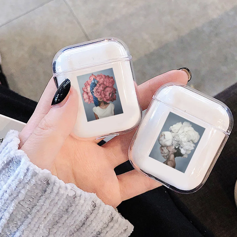 Чехол для Apple Airpods с цветочным рисунком мягкий силиконовый чехол 2 1 аксессуары