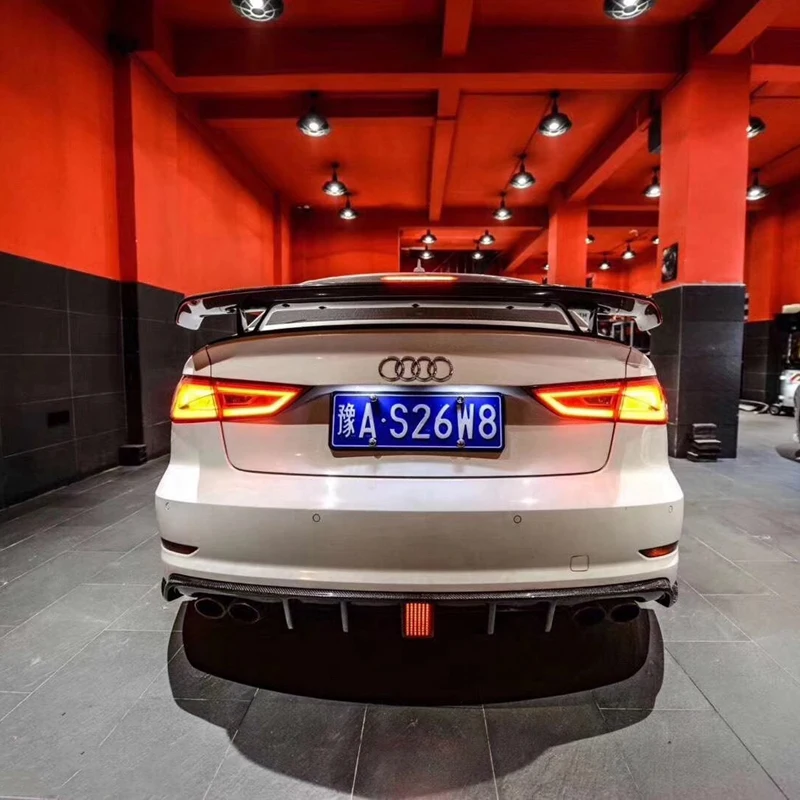 Для Audi A3 A4 A5 A6 A7 TT R8 седан спойлер S3 углеродного волокна задний на крыло крышу