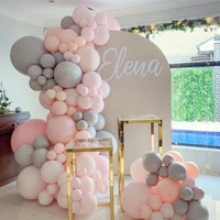 129 pieces of 51218 inch matte pink garland arches macarons colored latex balloon birthday party decoration wedding decoration