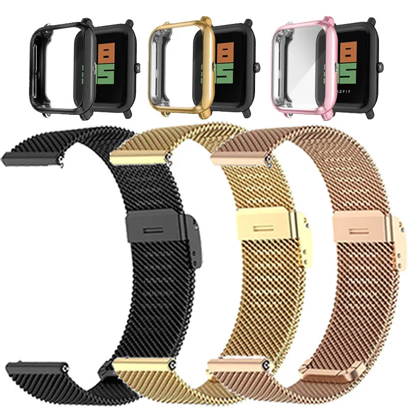 

Защитный чехол из нержавеющей стали для Xiaomi Amazfit GTS 2e 3 2 Mini Bip U Pro S Lite