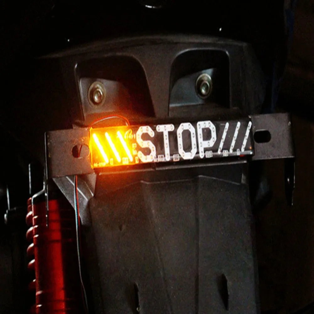 

Motorcycle tail light LED brake turn light license plate light anti rear end warning light stop light panel