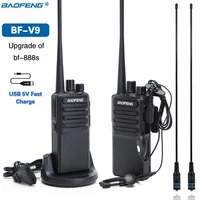 2pcs baofeng bf v9 usb 5v fast charge two way radio 5w portable walkie talkie uhf 400 470mhz ham radio upgrade of bf 888s
