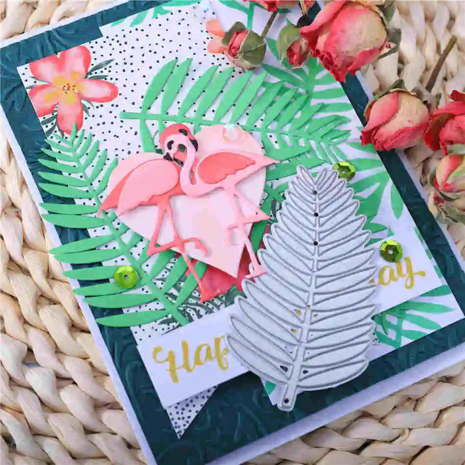 

Kokorosa Flamingo Metal Cutting Dies Round Stencils Dies Scrapbooking Photo Album Decorative Embossing DIY Cards Dies New 2020