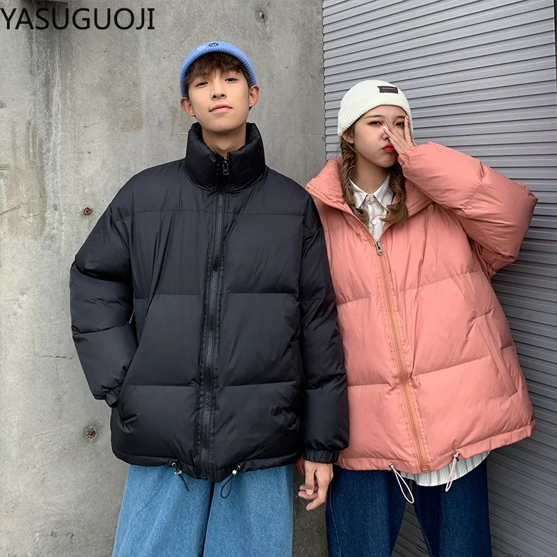 YASUGUOJI мужское Радужное толстое пузырьковое пальто 2020 Парка мужская уличная