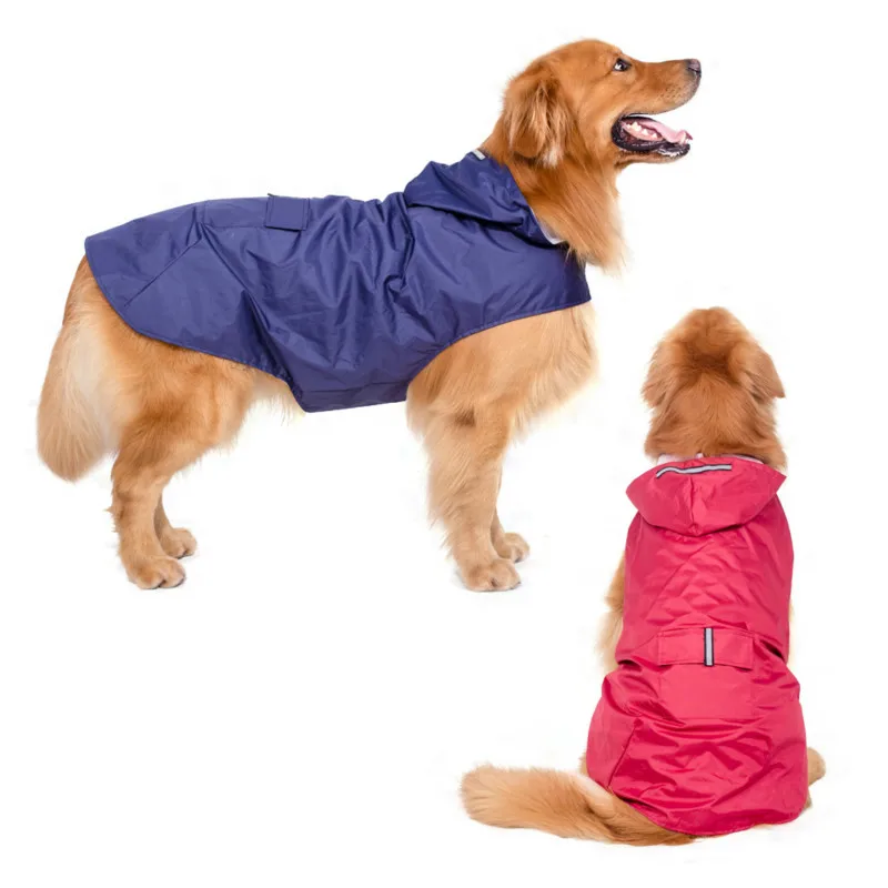 

Pet Sport Hoodies Dog Jacket Vest Waterproof Clothing Dogs Reflective Strip Raincoat For Large Dogs German Shepherd Labrador