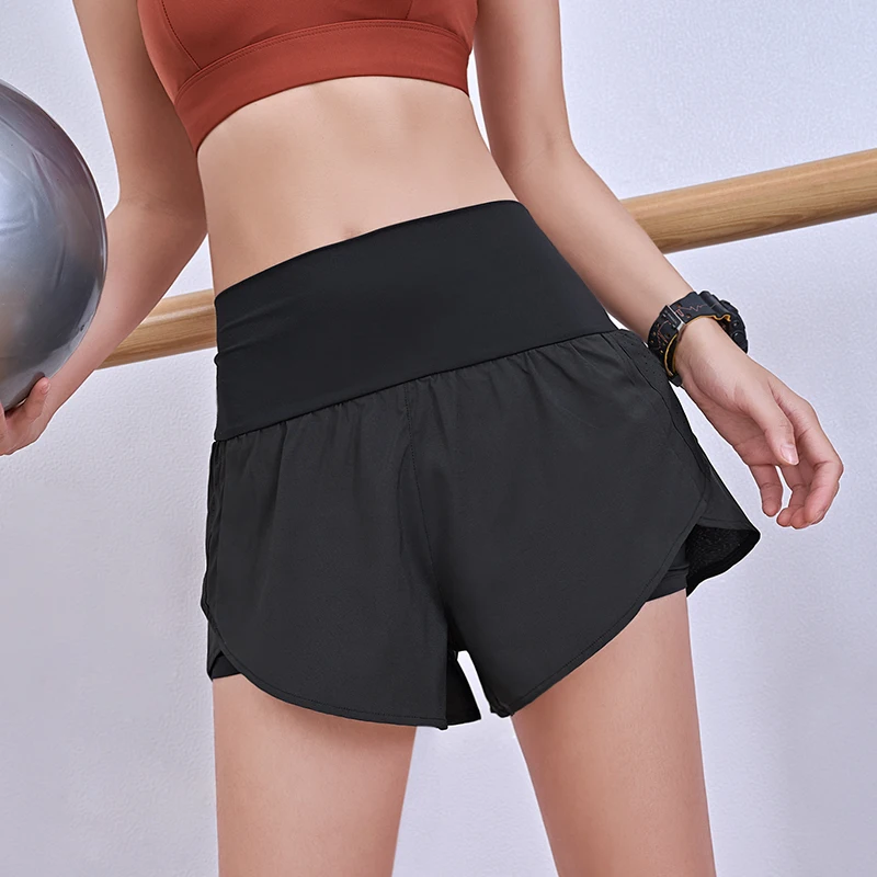 

sports shorts female summer thin section quick-drying running yoga shorts loose wear anti-glare fitness shorts
