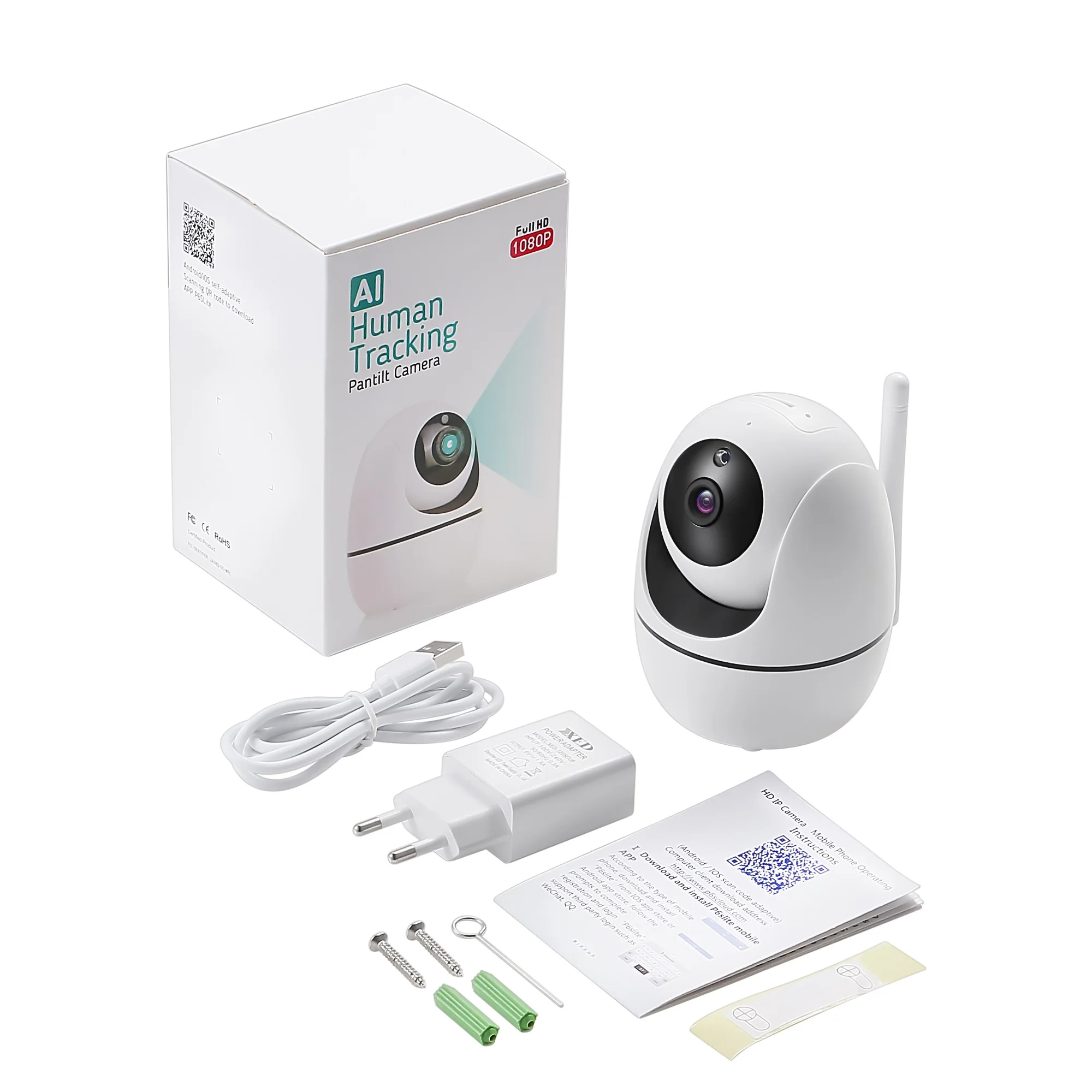 Tuya Smart Human Auto Tracking PTZ WIFI Security Indoor IP Camera 1080P 2-Way-Talk Wireless Works with Alexa Google Home | Безопасность