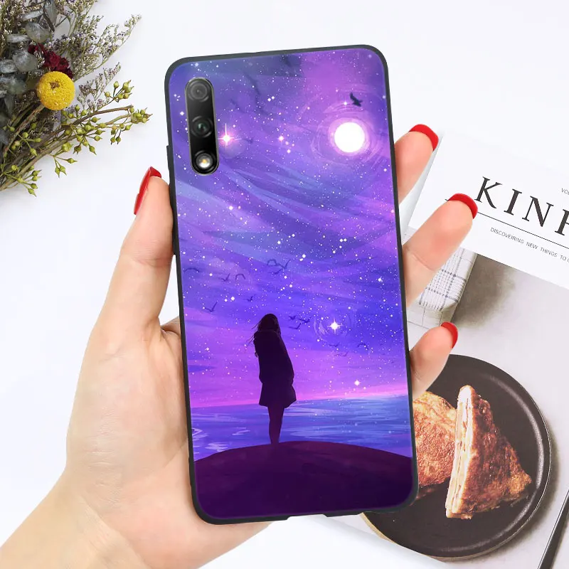 Чехол для Huawei Y6 2018 Y5 Lite Prime Y7 2019 мягкий силиконовый чехол Яркий глянцевый