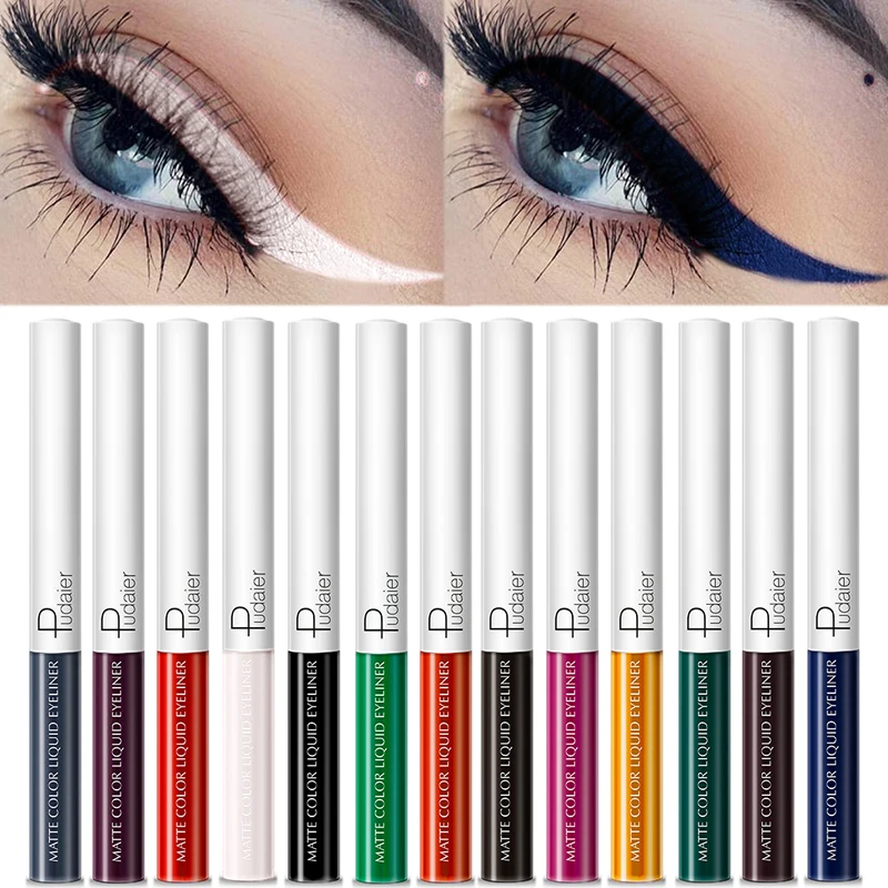 Черно-белая жидкая подводка для глаз водостойкий макияж Матовая ручка
