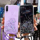 Силиконовый чехол для Samsung a50, a70, a51, a71, a81, a20e, a31, a20, a30, a21s, a30s, a11, с блестками