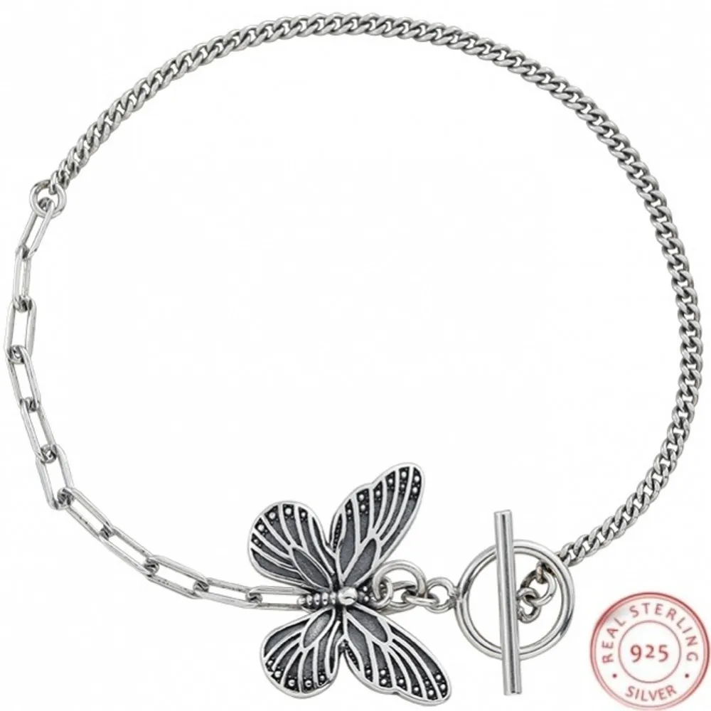 

Браслет из стерлингового серебра 925 пробы с бабочкой