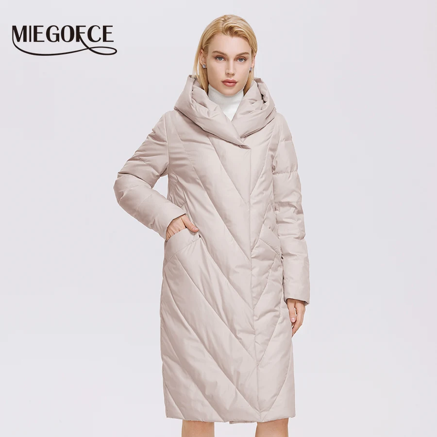 MIEGOFCE 2021 зимняя куртка женская на хлопковой основе парка длинное пальто