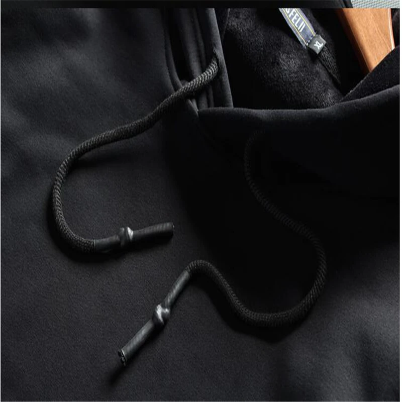 

Autumn And Winter New Men's Hooded Pullover Thick Long Sleeve Cashmere Shi Hu High Quality Fashion Slim Sweatshirt