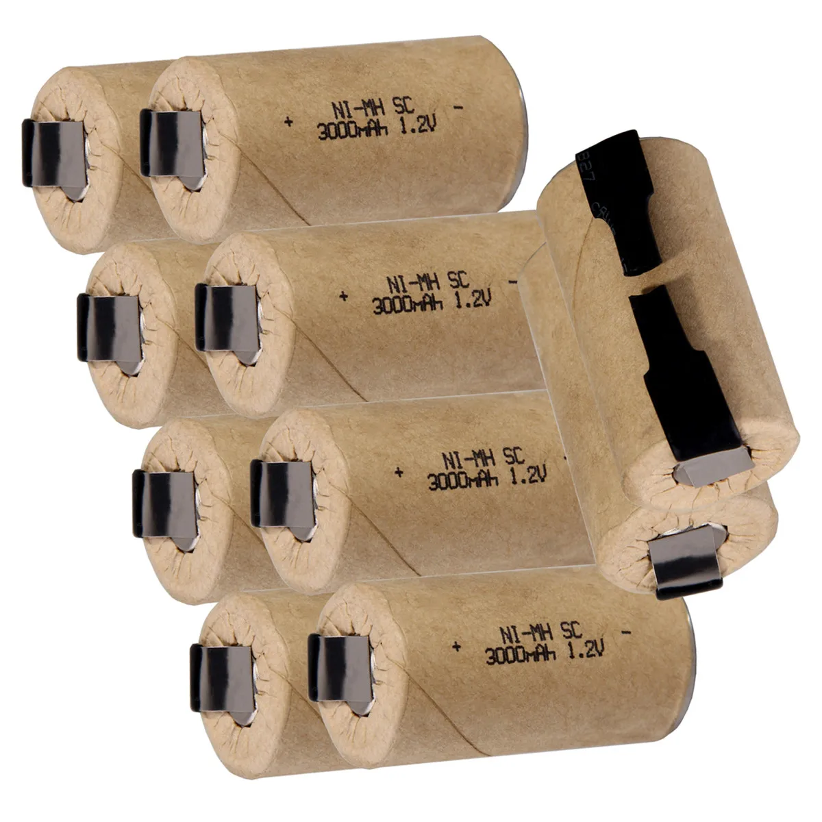 10 pcs SC 3000mah 1.2v battery NIMH rechargeable batteries for power tools 4.25cm*2.2cm electric screwdriver drill | Электроника