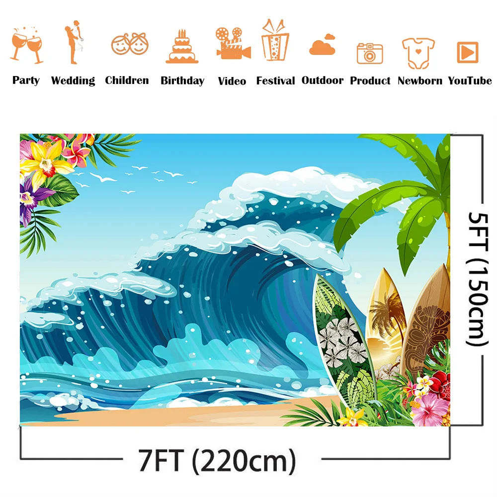 Фон для фотосъемки с изображением aloha летние пляжные фон фото студия