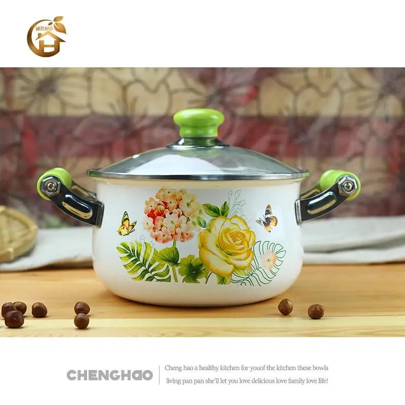 Эмалированная кастрюля Голландская духовка для тушения супа приготовления еды