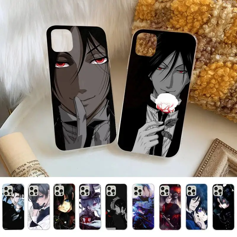 

Anime Black Butler Phone Case for iPhone 11 12 13 mini pro XS MAX 8 7 6 6S Plus X 5S SE 2020 XR cover