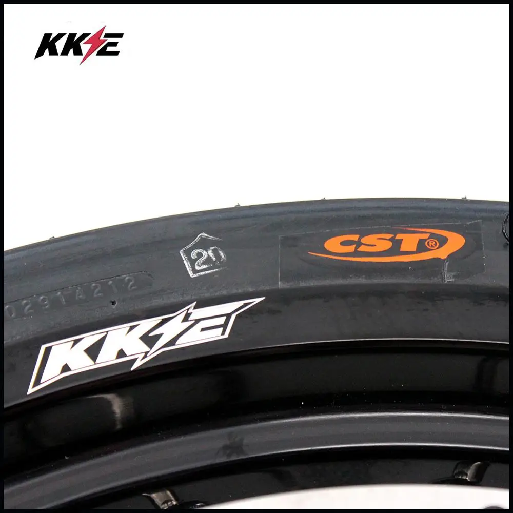 KKE 3,5/5,0 SUPERMOTO набор колес для KAWASAKI KX250F KX450F 06-18 Зеленый 320 мм диск CST шины