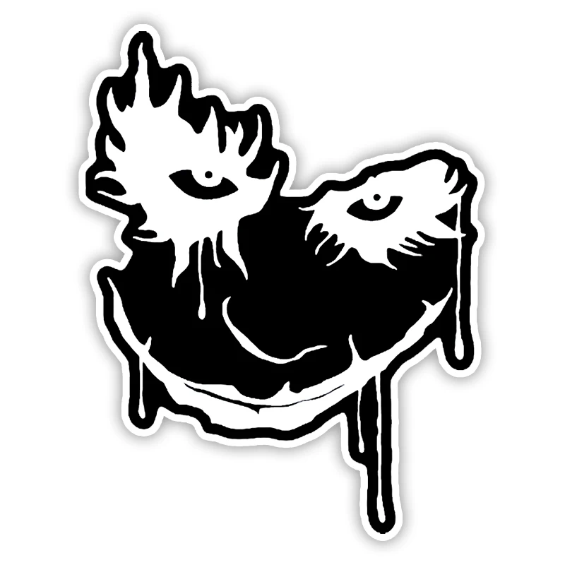 

S50653 # White Clown Car Sticker Personality Vinyl Decal Waterproof Car Sticker on Motorcycle Laptop