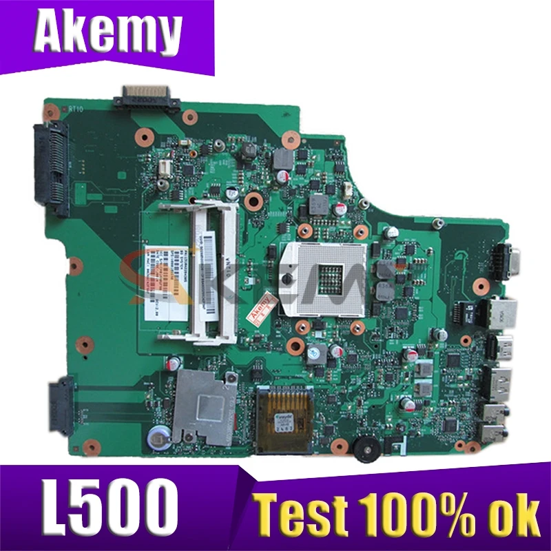 

Материнская плата AKEMY V000185590 для ноутбука Toshiba Satellite L500 L505, материнская плата для ноутбука 6050A2284301-MB-A02 HM55 PGA 989 DDR3