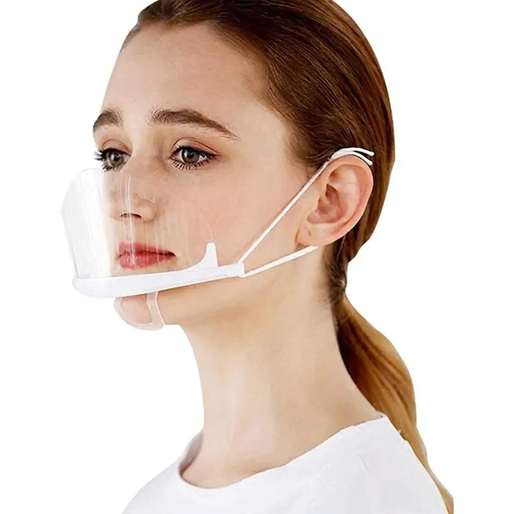 

20 PCS Workwear Unisex Generic Safety Transparent Plastic Mask Washable Reusable Chef Kitchen Service Masks Individual Hygienic4