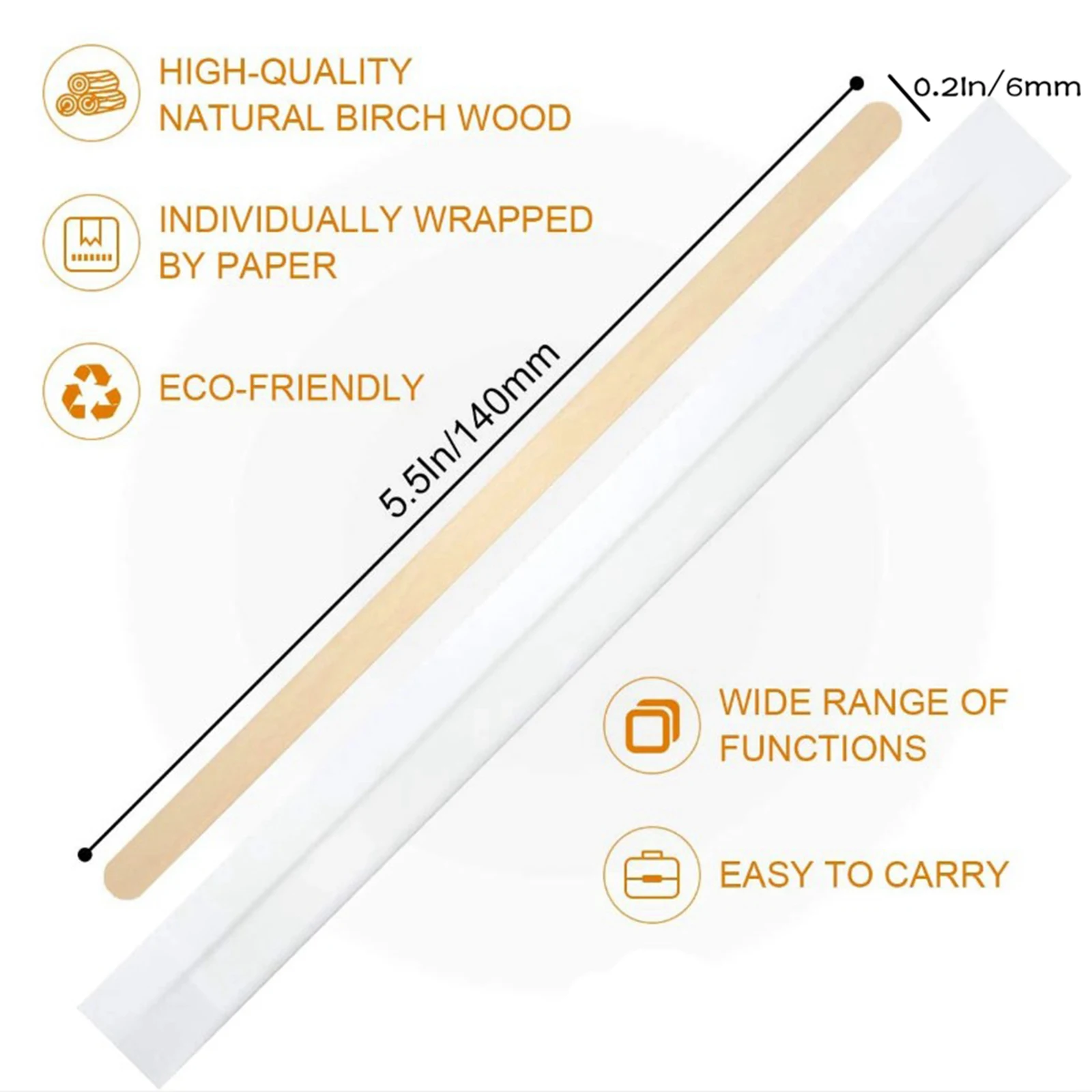 Деревянные мешалки для кофе чая 500 шт. палочки горячей кукурузы 5 дюйма хорошо