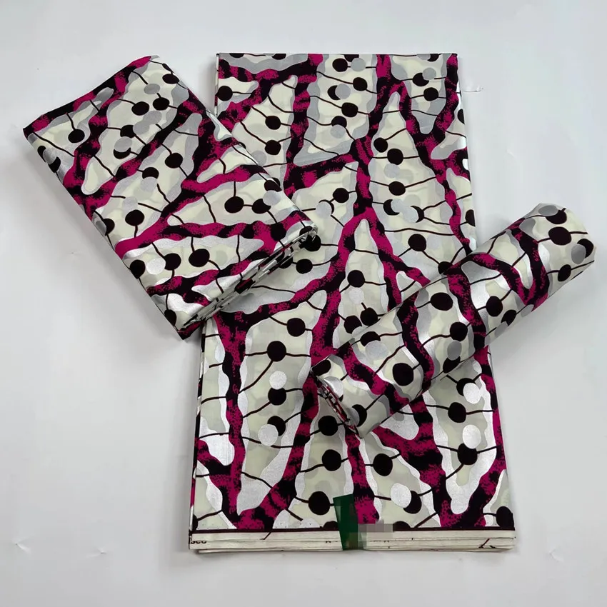 

2022 Gold Print African New Fashion Anakra 100% Cotton africain wax Fabric Nigerian Ghana kitenge dashiki real wax Fabric 6yards