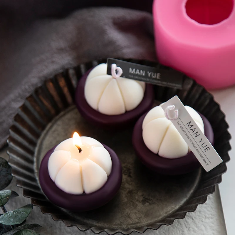 SILIKOLOVE Mangosteen Shape Silicone Candle Mold for DIY Handicraft Making Tool Homemade Molds | Дом и сад