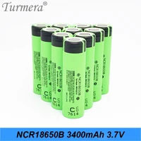turmera 18650 3400mah battery ncr1865b for 12v 14 4v 18v 21v 25v screwdriver drill batteries and flashlight headlamp e bike use